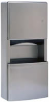 B-43699 墙面纸巾盒/垃圾箱组合柜，配置TowelMate和LinerMate部件Surface-Mounted Paper Towel Dispenser/Waste Receptacle with TowelMate and LinerMate